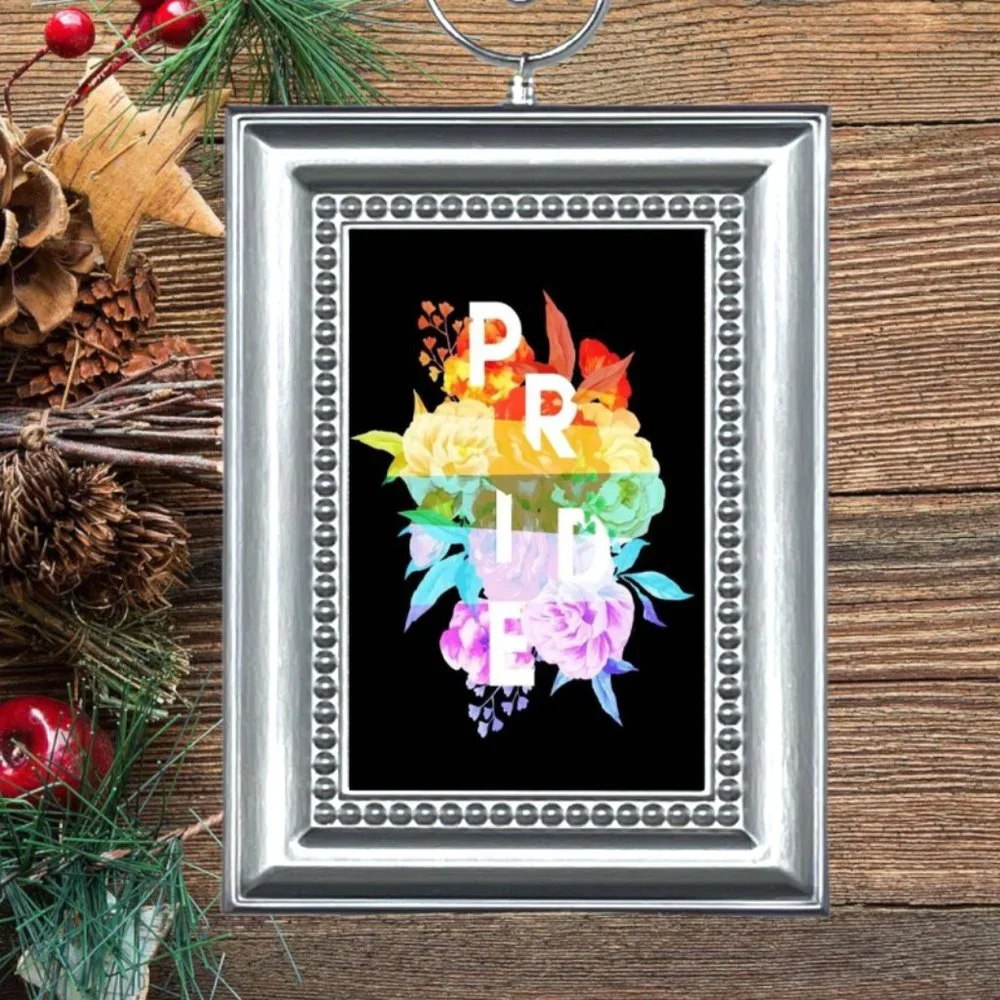 Rainbow Pride LGBTQ+ LGBTQ Christmas‎ Tree Ornament
